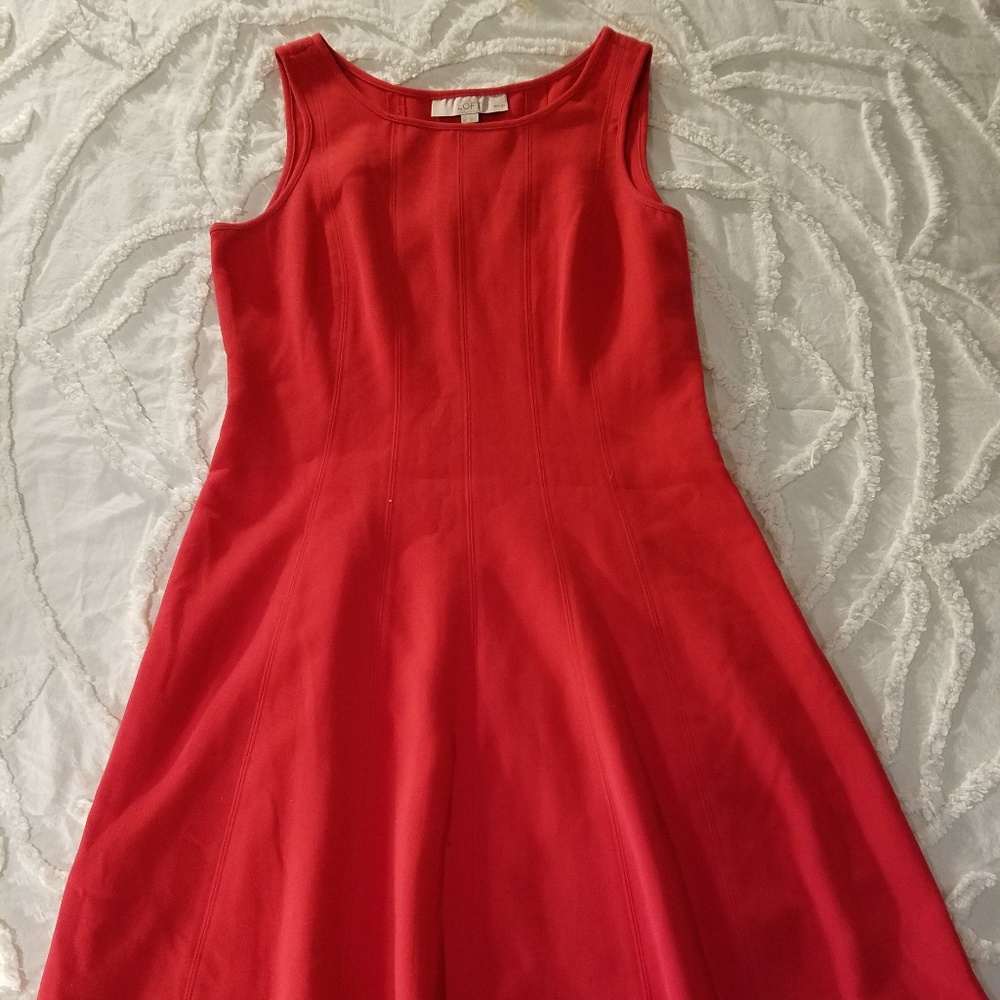 Loft A-line Scarlet Dress